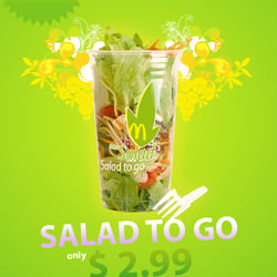 Fiktive Ads für „McSalad“, Uniprojekt.