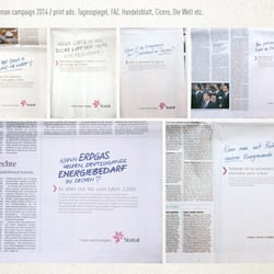 Statoil Print Ads – Der Tagesspiegel, Die Welt, Handelsblatt, Cicero, Süddeutsche Zeitung etc.