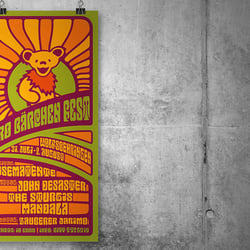 Poster für ein Rockmusikfestival