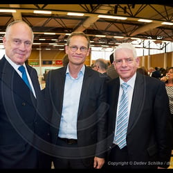 Ronald Stephen Lauder, Praesident des WJC, Michael Müller, BM Berlin, Dr. Josef Schuster, Zentralrat der Juden