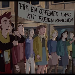 Kinofilm Fritzi – Eine Wendewundergeschichte – B Walk-Animation der Hintergrundcharaktere