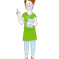 Erklärfigur: Lehrerin für Klicksave