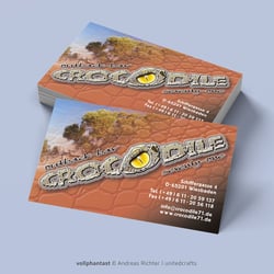 Outback-Bar Crocodile 71 Visitenkarten-Gestaltung