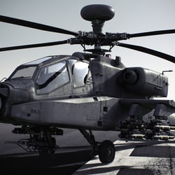 3D Modell Apache Helikopter