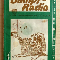 Titel-Illustration für das „Dampfradio“ Ausgabe 1977
