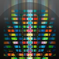 Siliziumscheibe (Wafer) mit 1MBit-Chips