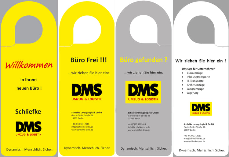 Entwurf von Türhängern als Marketing-Medium