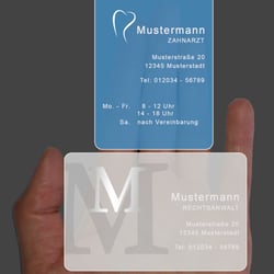 Transparente Visitenkarten