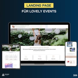 Professionelle Landing Page, hochwertiges Design, Leistungen übersichtlich präsentiert, Bessere Sichtbarkeit bei Google
