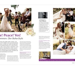 Editorial-Design, Gestaltung von Einzelseiten des Magazin HOCHZEIT