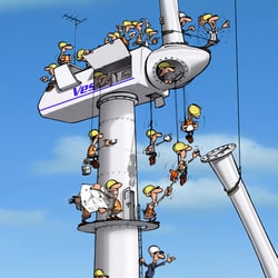 Bauarbeiter für Vestas