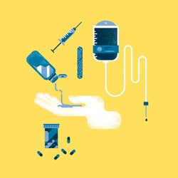 Illustrationen für das SRH Magazin „perspektiven“ zum Thema „Handhygiene“
