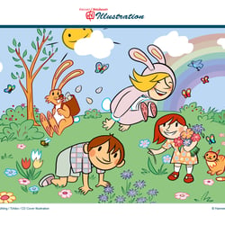 12 = Wir lieben den Frühling / Tchibo / CD Cover Illustration