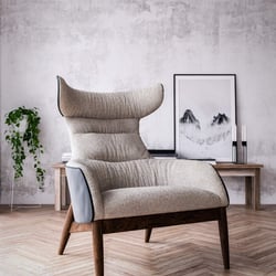 Möbelvisualisierung von Sessel aus Textil