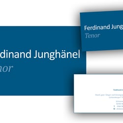 Visitenkarten für den Musiker Ferdinand Junghänel aus Wuppertal