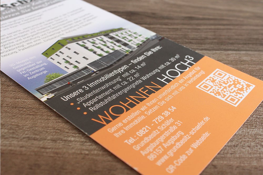 Flyer für Wohnen Hoch 3