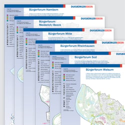 Übersichtspläne der einzelnen Stadtbezirke
