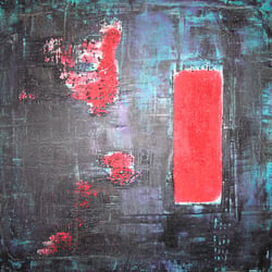 rotes inlay 60 × 60 cm