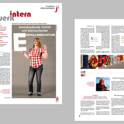 Entwurf für den Relaunch der Mitarbeiterzeitung des Ev. Johanneswerks