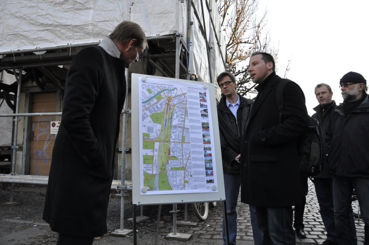 Bürgersprechstunde des Leipziger Oberbürgermeisters Jung in Plagwitz
