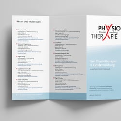Physiotherapie Folder Vorderseite