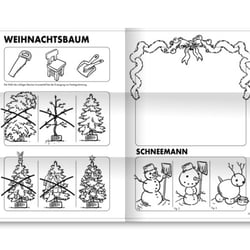 Weihnachtskarte „Schaltplan“ Rückseite