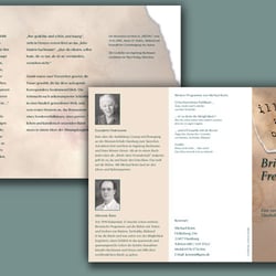 Flyer für das Programm zweier Künstler