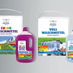 Verpackungsdesign für Waschmittel, Mibelle Group, CH
