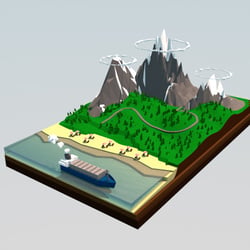 Low Polygon Infografik