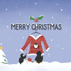 Weihnachtskarte „Pinguine“