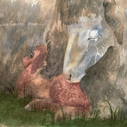 Ostern-Illustration für den italienischen Vegan-Blog La Stella Vegana