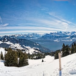 Alpenpanorama mit Vierwaldstätter See von der Rigi aus
