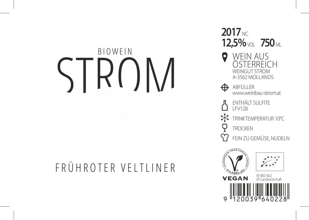 Etikett Strom Cuvee