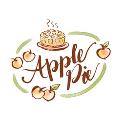 Lettering „Apple Pie“
