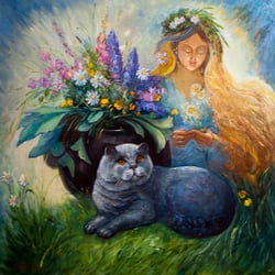 Britische Katze ,60×70, 2013