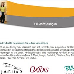 Webseite eines Optikers auf Basis eines CMS Systems
