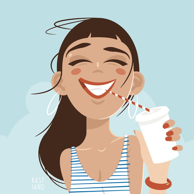 „Milkshake“ (Vector Portrait)