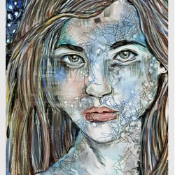 Blue woman