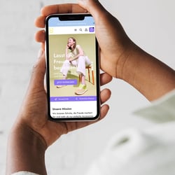 FREUDE Online Shop Homepage Mobile