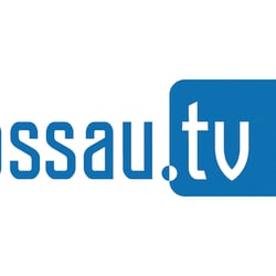Logo für eine Fernsehproduktionsfirma, selbstgezeichnete Schrift