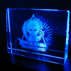 Space-Ape, Rise n Shine – Laser Engraved Crystal – Illuminated